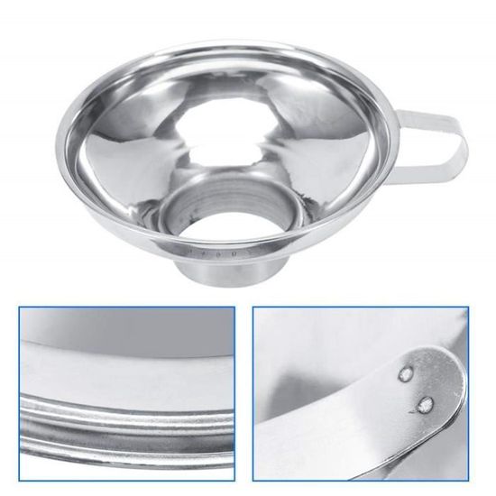 Entonnoir En Acier Inoxydable Large - Outil De Cuisine Pour Confitures, Conserves Et Liquides
