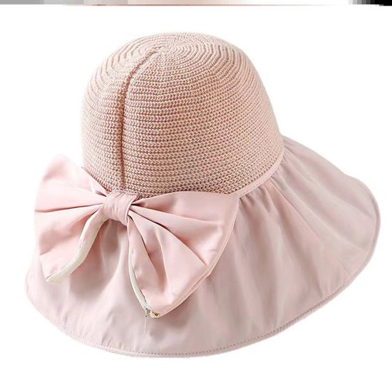 Btgghytr Chapeau De Soleil Élégant En Dentelle Rose Respirant - Style Hepburn Vintage Pour Thé Et Vacances