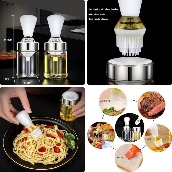 Bouteille Huile Olive En Verre 125ml - Distributeur Élégant Pour Cuisine Et Table