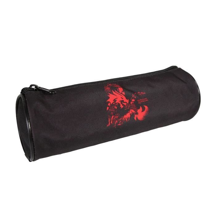 Dragons et donjons - Trousse avec rabat, matériel scolaire, D&D, Dungeons and Dragons, couleur noire, unisexe, produit officiel (CyP Brands), Noir, Estándar, D&D Dungeon Monsters Trousse à rabat