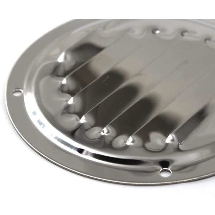 Grille D'aération Ronde En Acier Inoxydable 23 Cm – Facile à Poser Sur Voiture, Bateau, Camping-car Ou Caravane