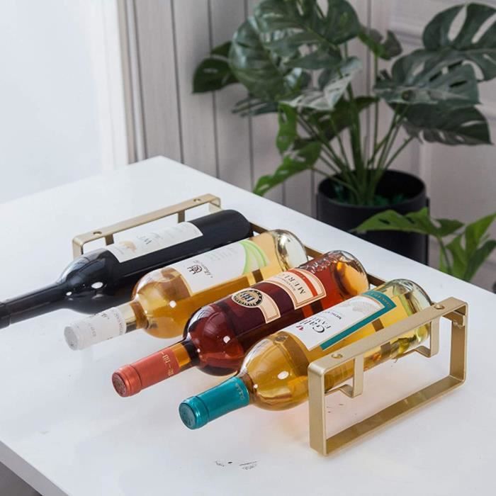 Présentoir Porte-bouteille Métal Joueur De Tennis - Porte-vin Design, Argenté