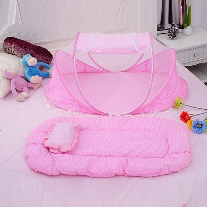 Zegaqae Tente Moustiquaire Lit Bébé Pop-up Automatique – Maille Fine Respirante Avec Fermeture Éclair | Protection Anti-Insectes Pour Chambre & Voyage