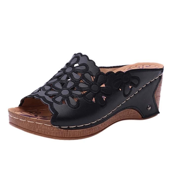Chaussures de poupée noires à talons hauts et plats, rouges pour votre