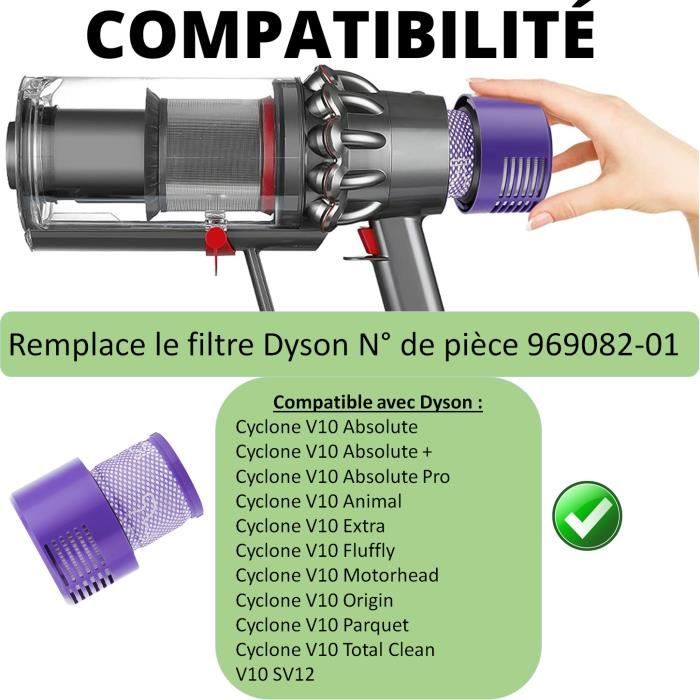 Filtre PHONILLICO pour Dyson V10 filtre 969082-01