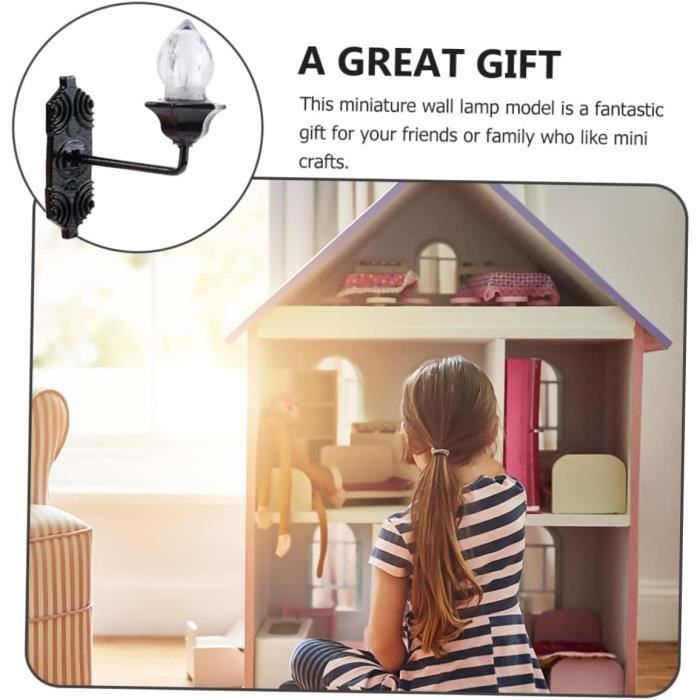 Cabilock – 4 Mini Lampes Murales LED Pour Maison De Poupée – Accessoires DIY – Décoration Miniature, 3V