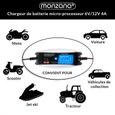 Chargeur de batterie intelligent pour véhicules 6V 12V écran LCD 6 programmes 7 niveaux de charge automatique voiture moto-2