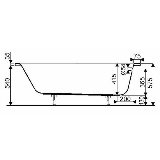Baignoire Rectangulaire Bastia 170x75 Cm Acrylique Achat Vente Baignoire Kit Balneo Baignoire Rectangulaire Bastia Cdiscount