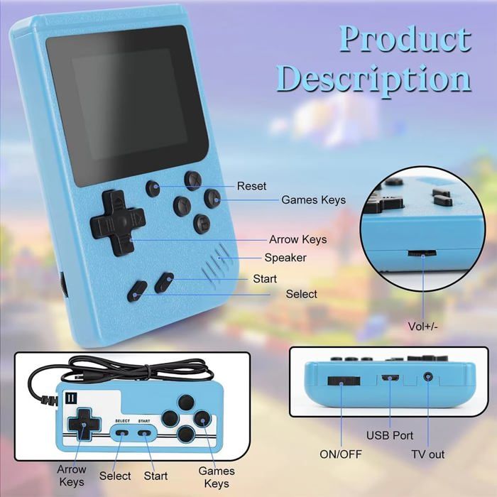 Console De Jeu Portable Q21 Arcade,500 Jeux Classiques En 1,Écran 3,5 Pouces,Console De Jeu Vidéo Rétro,Cadeau Pour Enfant,Console Portable D'époque - Buy Product on