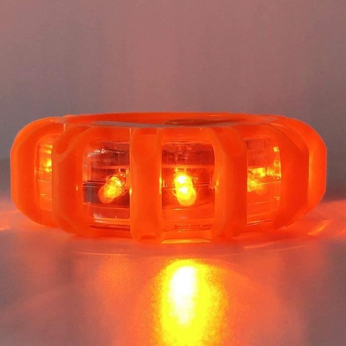 2 Balises LED Rechargeables USB - Aimant Puissant - 9 Modes Clignotants - Pour Véhicule Et Sécurité