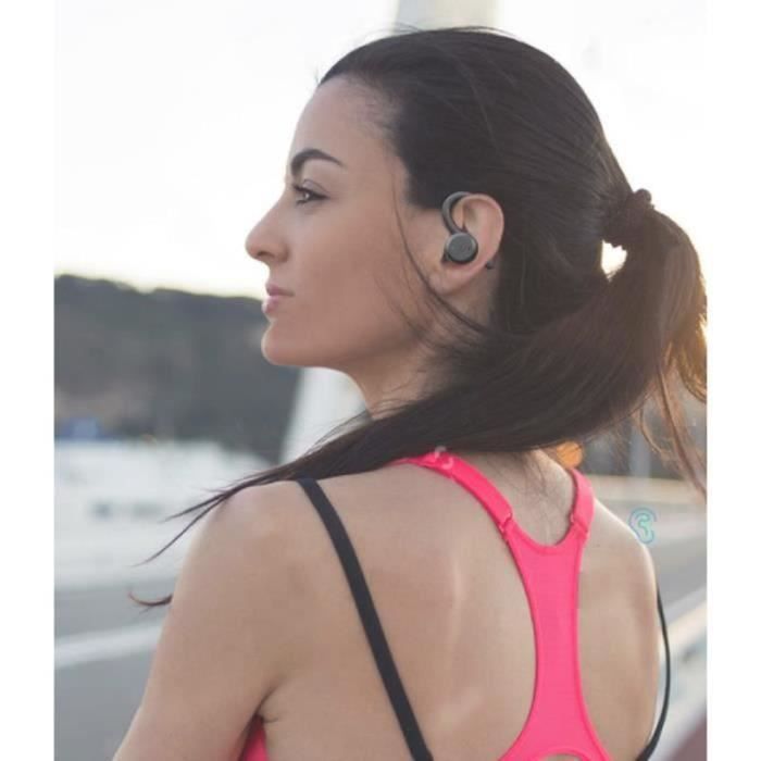 Écouteurs Bluetooth 5.3 Wekily Q26-R - 120H D'autonomie, étanches IP7, Avec écran LED (Rose)