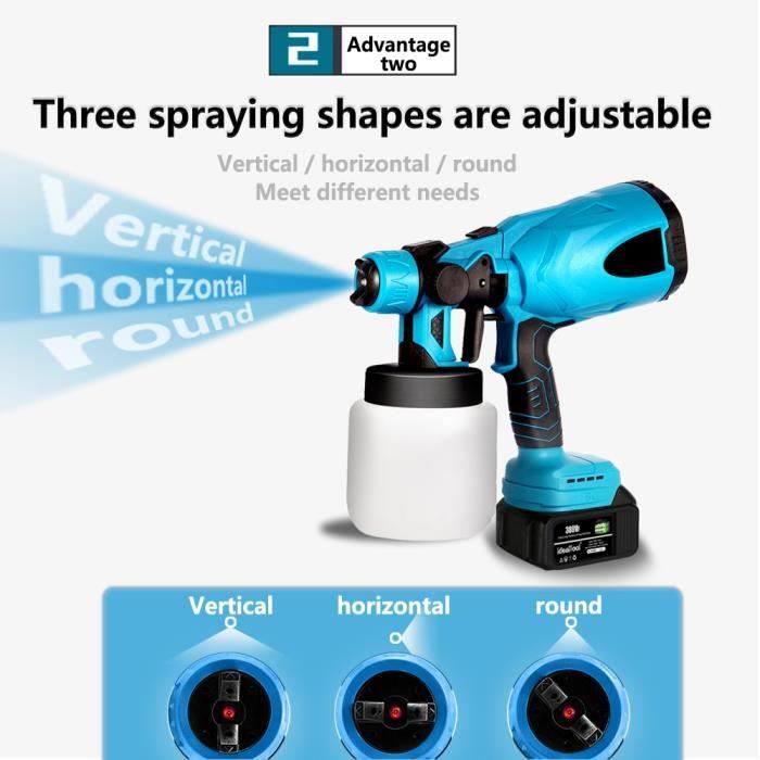 Pistolet De Pulvérisation électrique Sans Fil – 800 Ml, Liberté De Mouvement Et Finition Pro