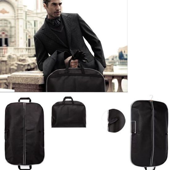 Lot De Deux Housse Protection Pliable Pour Costume Vetement Manteaux Sac De Vetement Non Tisse 121x60 Cm Noir Taille L Noir Achat Vente Housse Vetements