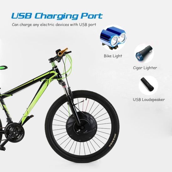 26 1 95 Roue Avant Velo Electrique Frein A Disque Moyeu Moteur Kit 36v 240w Moteur Puissant Conversion E Velo Prix Pas Cher Cdiscount