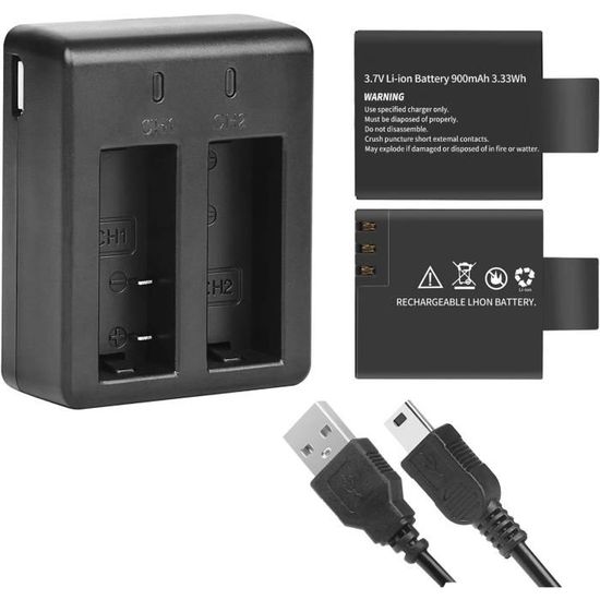 Vhbw 3X Batterie Compatible Avec Sjcam SJ4000 WiFi