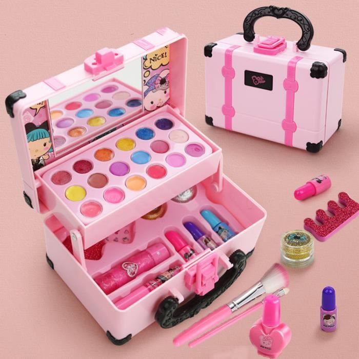 Kit de Maquillage Enfant 32Pièces , Jouet Cadeau pour Petite Fille