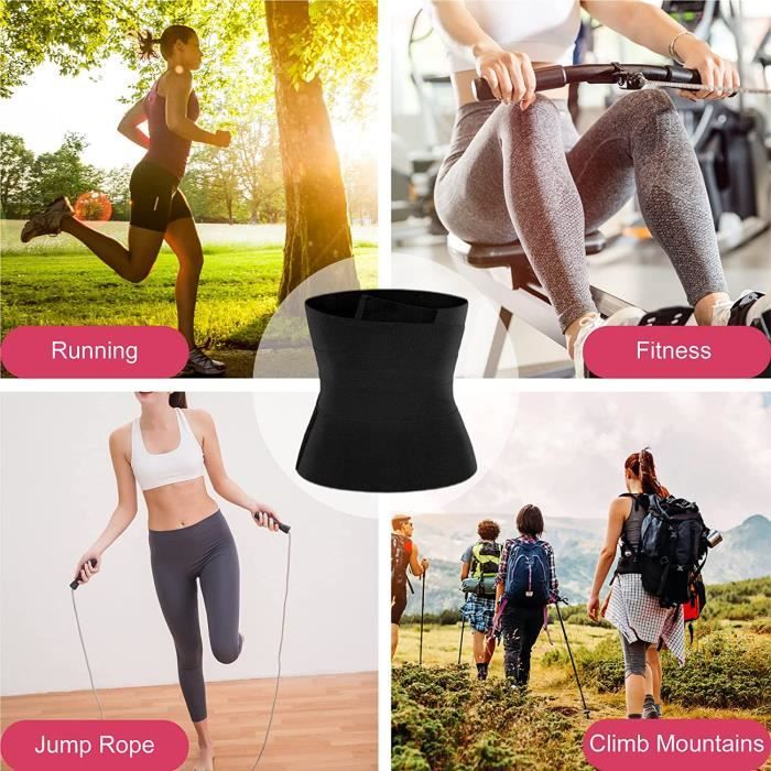 MWUMRCM Gaine Amincissante Ventre Plat Femme - Ceinture De Sudation Néoprène Réglable Avec Poche Téléphone