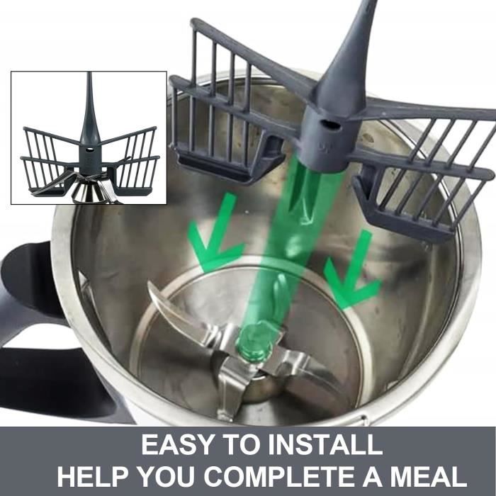 Accessoires Thermomix : Support De Rangement + Fouet Papillon - Compatible TM5, TM6, TM31 - Plastique Alimentaire
