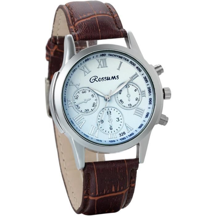 Peugeot Montre classique pour homme avec cadran à chiffres romains