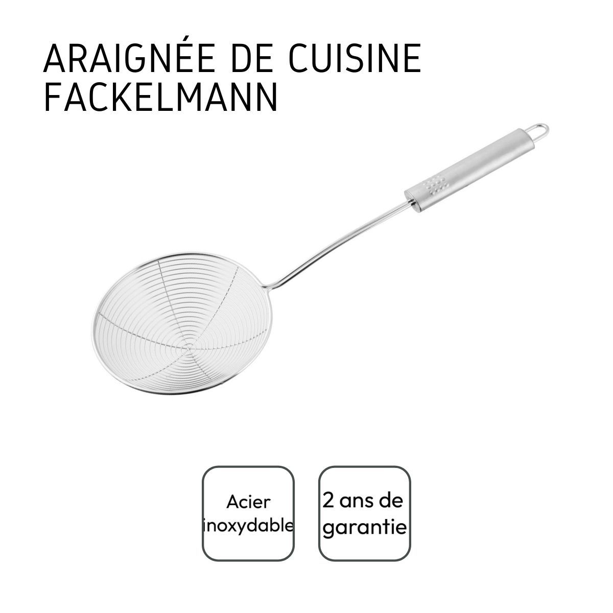 Araignée De Cuisine Fackelmann Inox Ovale 36 Cm - édition Limitée, Neuf, Pour Viande Ou Légumes