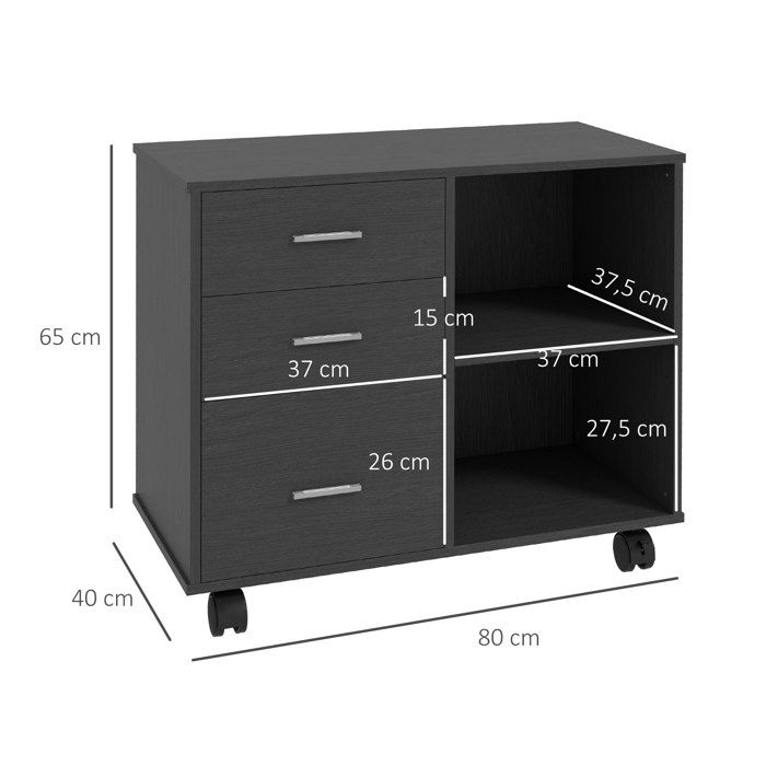 Organisateur Bureau Métallique RICOO Avec Tiroir - 6 Compartiments Rangement Stylos, Fournitures - Noir 22x14x13 Cm - Pour Bureau Maison école