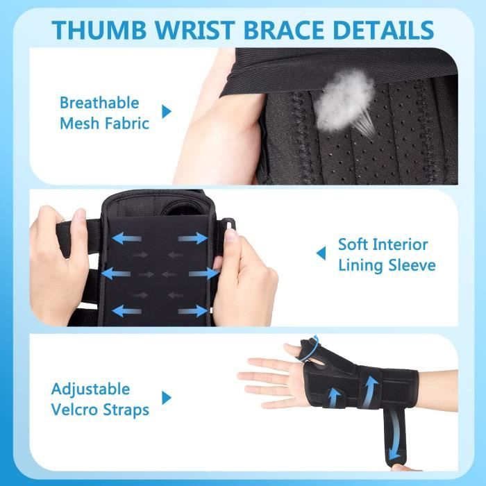 Baogao Support De Pouce Et Poignet – Gaine Extensible Et Respirante – Stabilisateur Gauche/droite – Taille M – Hommes Et Femmes