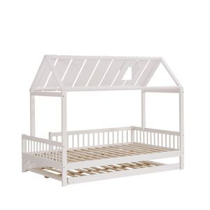 Pack Lit Avec Matelas Lio Bois Naturel 120x190 Cm - Lit