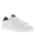 Baskets basses cuir - Blanches - Homme - Plat - Lacets-0