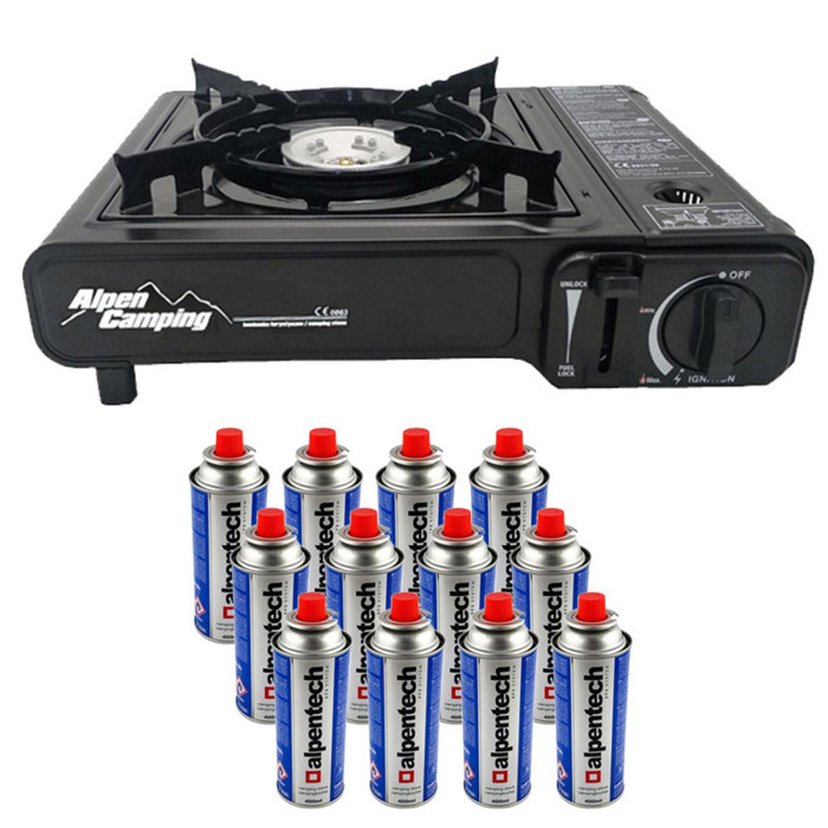 réchaud de camping pour cartouches de gaz MSF-1a 227 g Réchaud à gaz 2 feux avec allumage piézoélectrique double cuisinière de camping cuisinière à gaz sans cartouche réchaud à gaz de camping