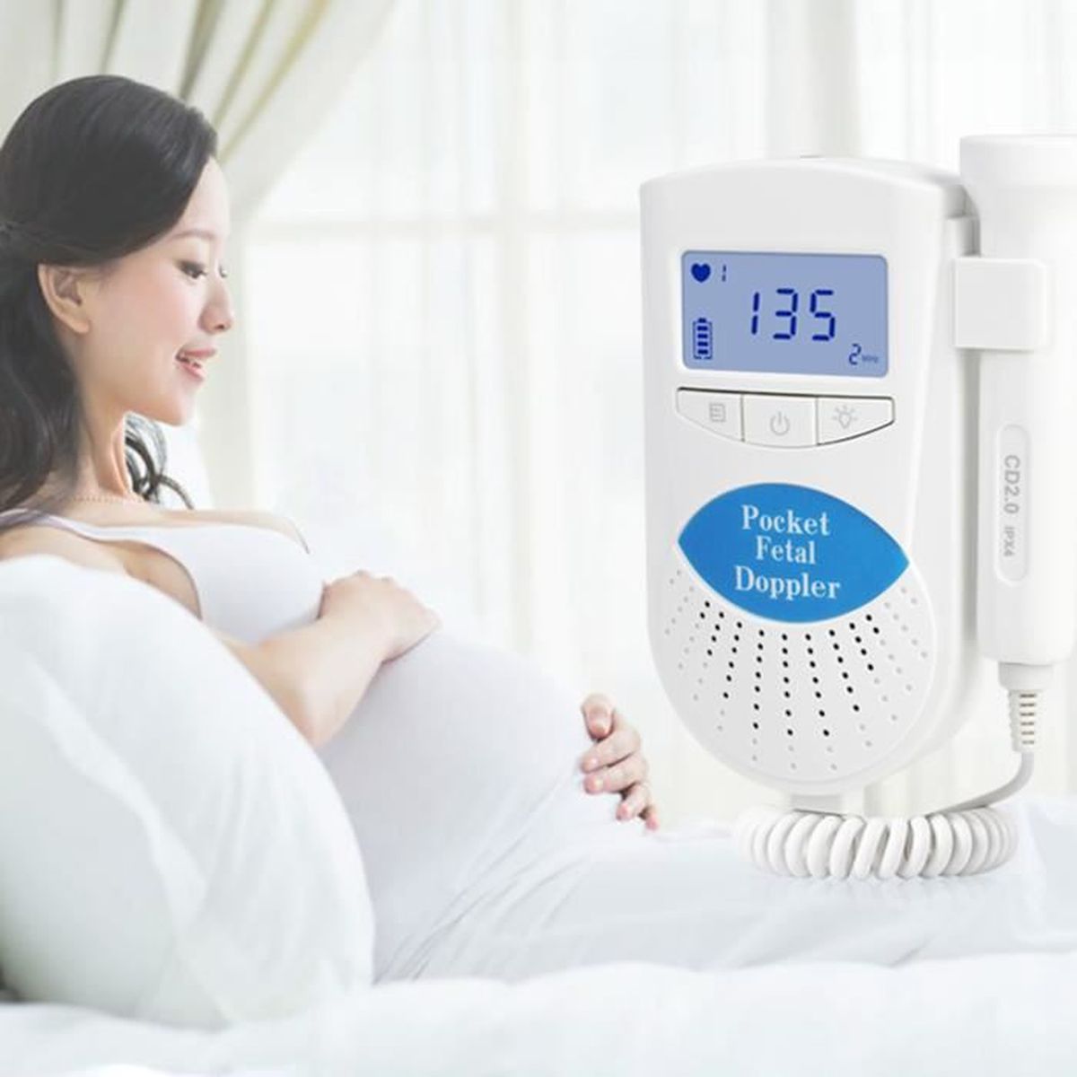 Doppler Moniteur Fœtal Battement De Coeur Machine A Ultrasons Doppler Grossesse Bebe Moniteur De Battement De Coeur Fd100 Bleu Cdiscount Puericulture Eveil Bebe