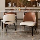 UNHO Chaise pour Salle à Mange 2 Lot de Chaises de Cuisine Tissu en Cuir avec Pieds Métal pour Salon