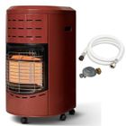 Chauffage d'appoint à gaz Calgary Rouge brique - FAVEX - Infrarouge - Prêt à l'emploi livré avec Tuyau et détendeur - 40 m²