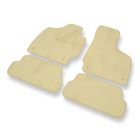 MOSSA Tapis de sol velours adapté pour Audi TT II 8J (2006-2014) - 4 pièces - beige