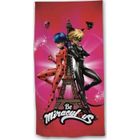 Drap de bain - MIRACULOUS - CHAT NOIR - 70x140 cm - Microfibre - Rouge