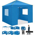 LUCKZON Tonnelle Pliante 3x3 Imperméable avec 4 Parois Barnum de Jardin Pliant Professionnel UV 50+, pour Festival Jardin Camping, Bleu