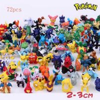 Lot de 72 Pièces Pokémon Figurine Poké Jouet, Monstre Pokémon mini-figurines jouets