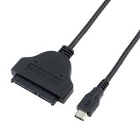 USB 3.1 Type C mâle vers 2,5 pouces Micro SATA HDD - SSD câble d'entraînement noir