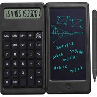 Calculatrice pliable et tablette d'ecriture LCD 6 pouces Tablette de dessin numerique Affichage a 12 chiffres avec stylet [331]