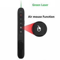 Couleur Laser vert i9 pointeur de présentation laser sans fil rechargeable 2.4G, avec souris à Air, télécommande pour présentateur
