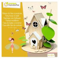 Accessoires pour enfant - AVENUE MANDARINE - Maison de fées à construire - Bois et papier - 25 x 22 x 28 cm