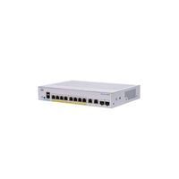 Cisco CBS250-8FP-E-2G Commutateur Intelligent Business | 8 Ports GE | PoE complète | Alim. externe | Ports combinés 2x1G