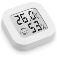 Mini Thermomètre Hygromètre Intérieur Digital à Haute Précision, Moniteur de Température et Humidimètre, Thermo Hygromètre Indicateu