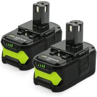 LiBatter 2pcs P108 18V 5.0Ah packs de Batteries de Remplacement Lithium-ion pour Ryobi One + P108 P107 P100 P122 P104 P105 P06