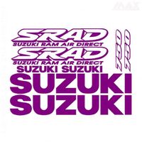 8 sticker GSXR – BORDEAU – sticker SUZUKI GSX R SRAD 600 750 - SUZ424