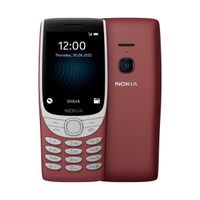 Mobile NOKIA 8210 couleur Rouge basique / senior avec écran VGA 2,8", 240 x 320 pixels, 4G, SIM, microSD, bluetooth 5.0, prise jack