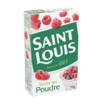Sucre en Poudre Saint Louis 1kg/Boite 1 boîte