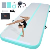 DUOKON - Rouleau gonflable de gymnastique avec pompe 120x75 cm PVC Rose