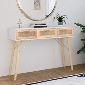 CONSOLE EXTENSIBLE Table console scandinave en bois massif pin et rot