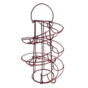 Yisily Support de Support de Support Doeufs en Spirale Helter Skelter de Cuisine Noire Pouvant Contenir Jusqu/à 18 Oeufs