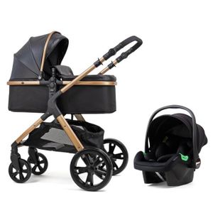 Bebelissimo - Poussette transformable - combinée - convertible - 2 en 1 -  poids 0-22kg - NYA - gold - Noir - Kiabi - 159.99€